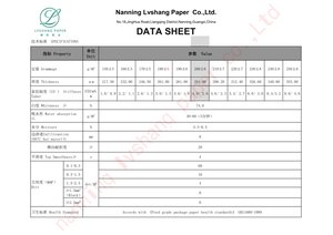 TDS Paper Specifications